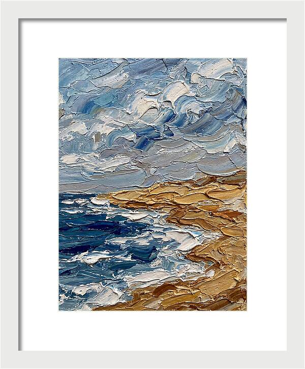 Beach Landscape In Palette Knife Style