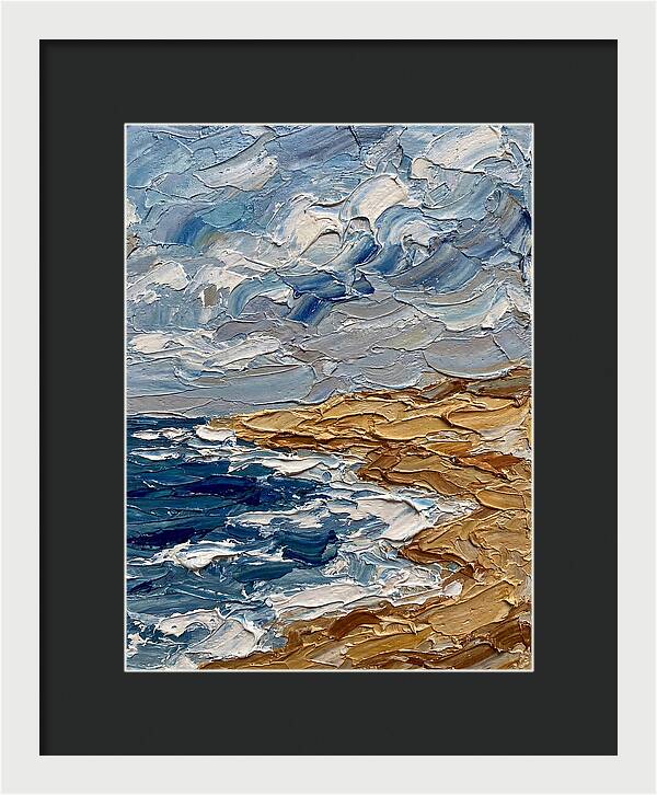 Beach Landscape In Palette Knife Style