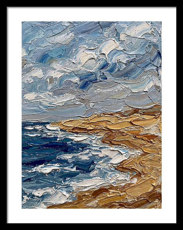 Beach Landscape In Palette Knife Style
