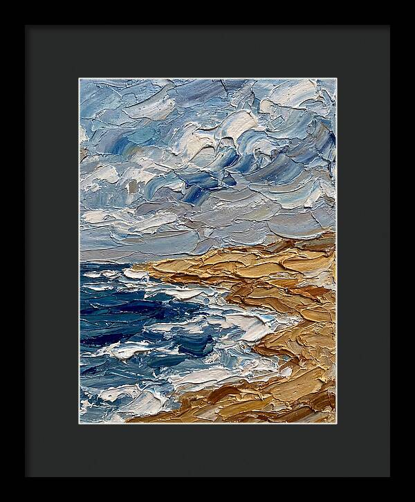 Beach Landscape In Palette Knife Style
