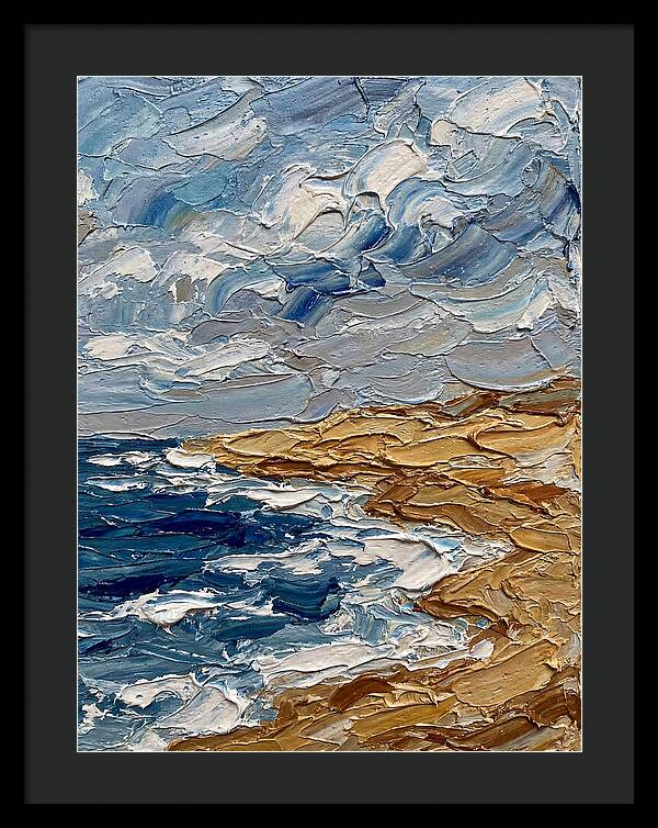 Beach Landscape In Palette Knife Style