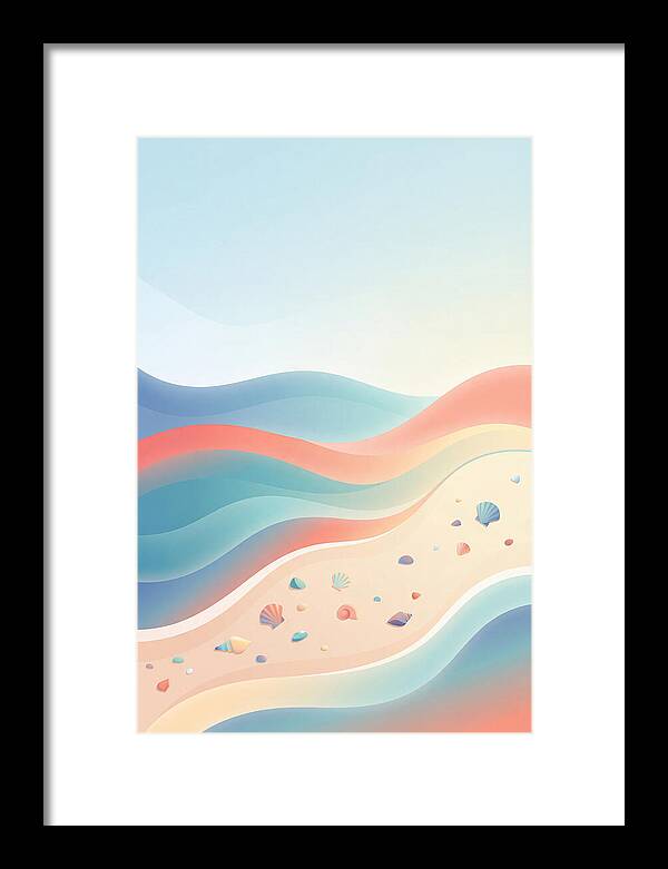 Beach Scattered With Colorful Shells