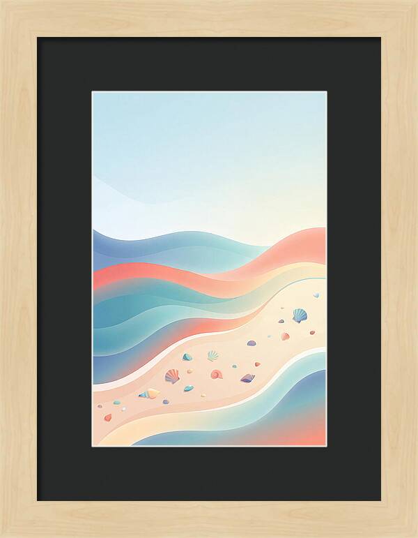 Beach Scattered With Colorful Shells