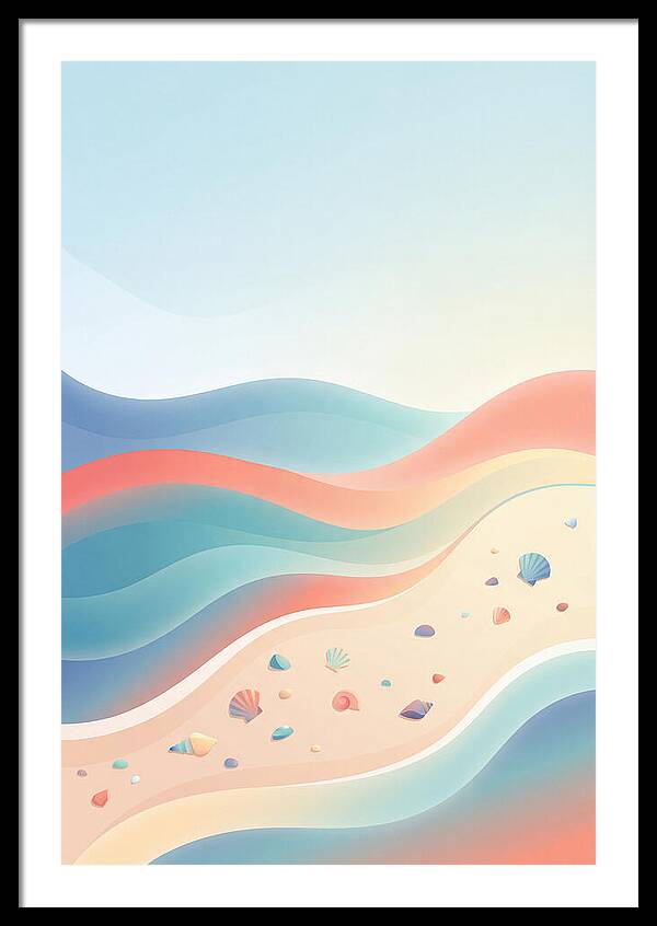 Beach Scattered With Colorful Shells