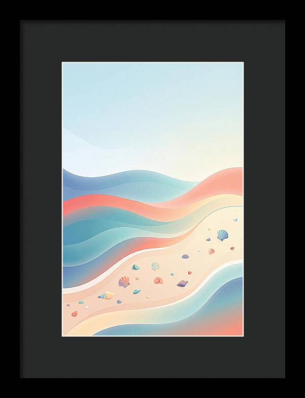 Beach Scattered With Colorful Shells