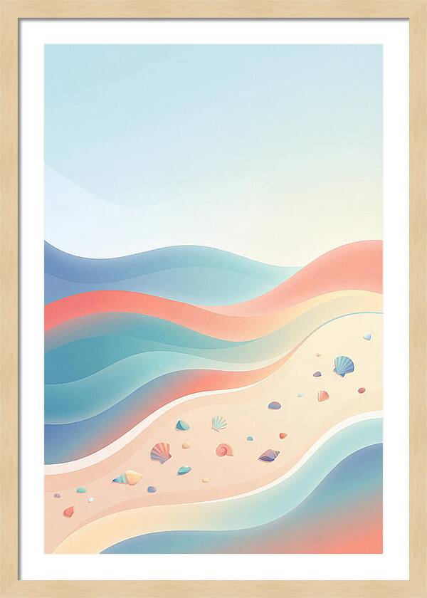 Beach Scattered With Colorful Shells