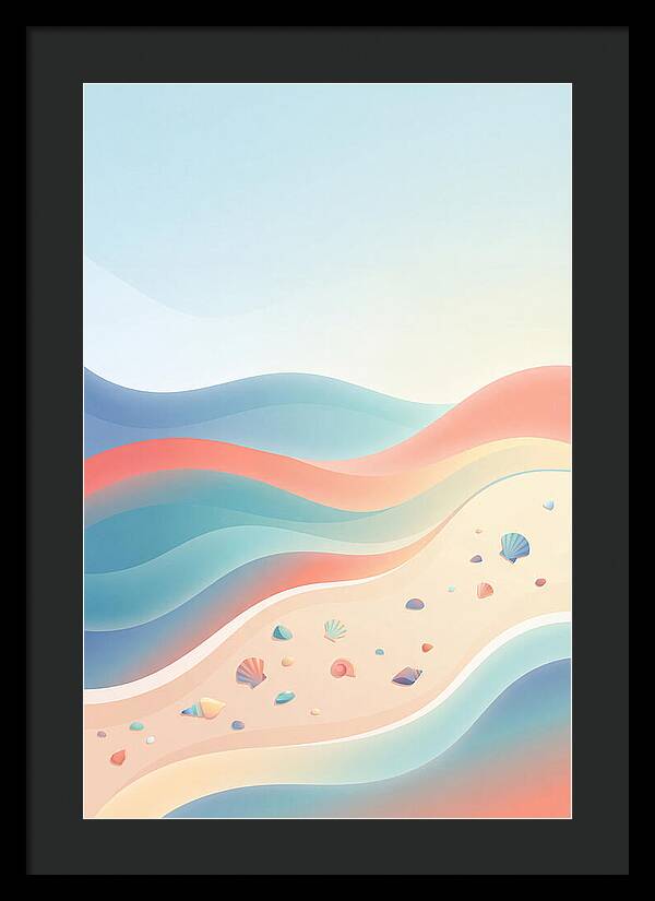 Beach Scattered With Colorful Shells