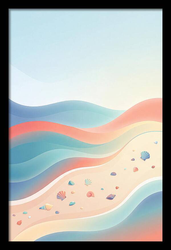 Beach Scattered With Colorful Shells