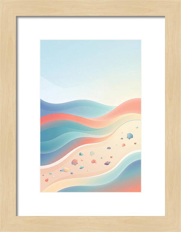Beach Scattered With Colorful Shells