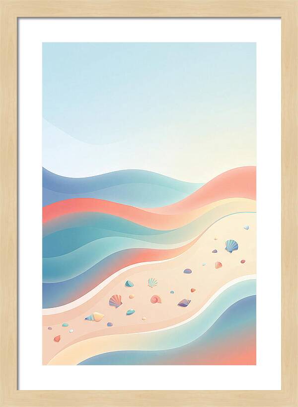 Beach Scattered With Colorful Shells