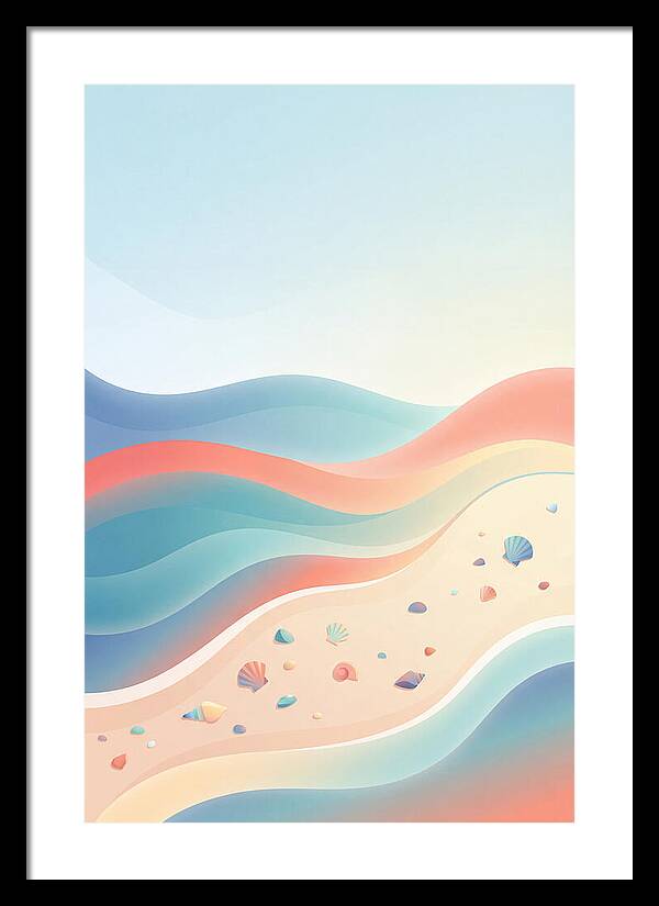 Beach Scattered With Colorful Shells
