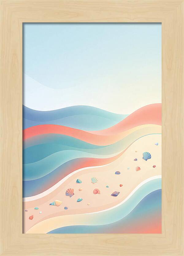 Beach Scattered With Colorful Shells