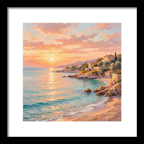 Beach Sunrise Over Mediterranean Coast