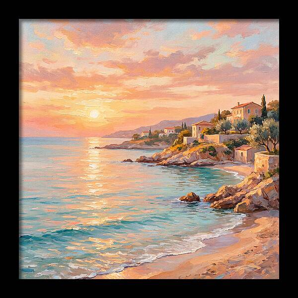 Beach Sunrise Over Mediterranean Coast