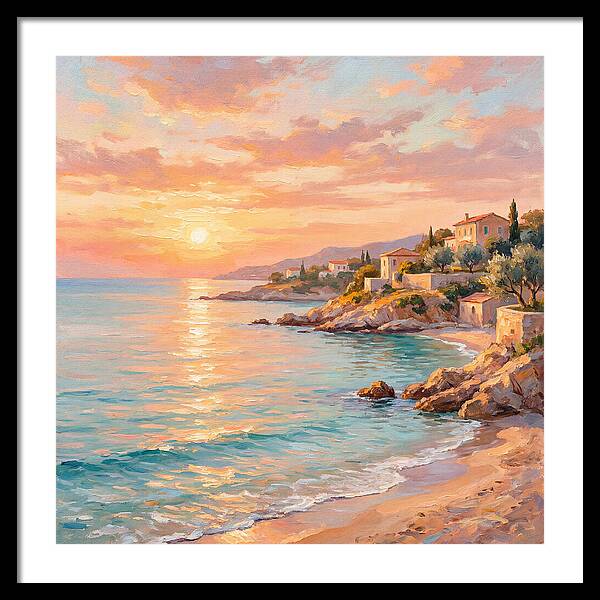 Beach Sunrise Over Mediterranean Coast