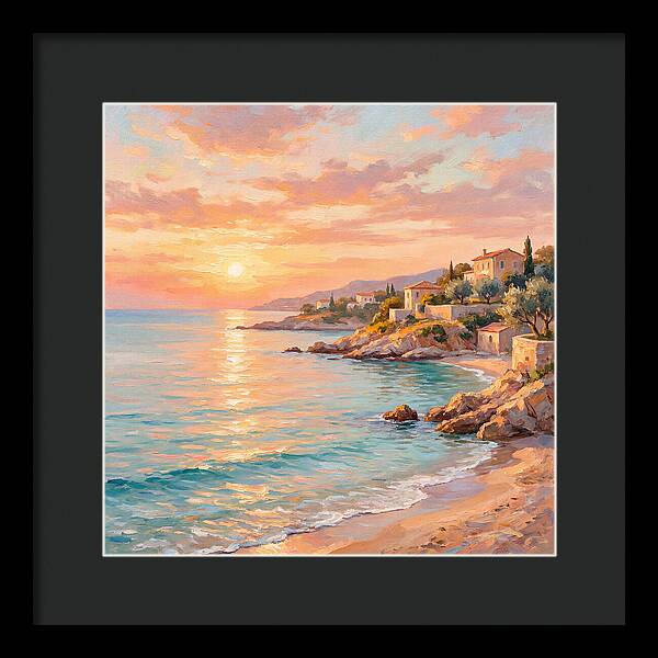 Beach Sunrise Over Mediterranean Coast