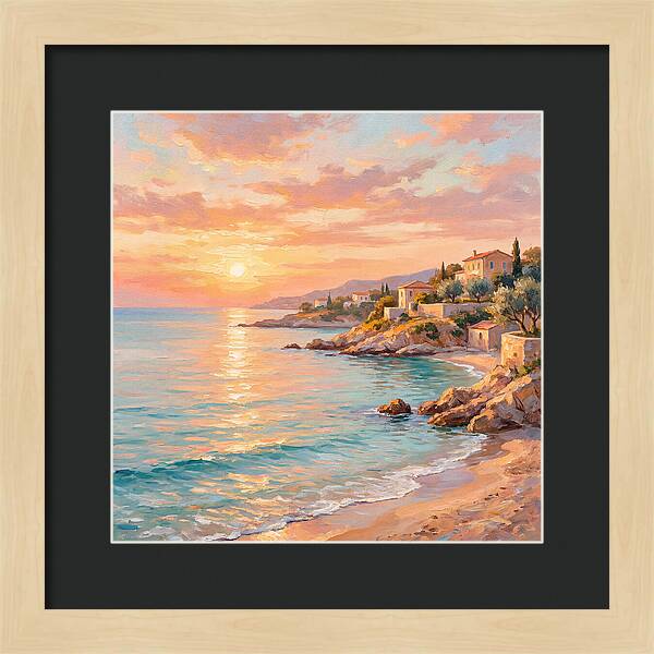 Beach Sunrise Over Mediterranean Coast