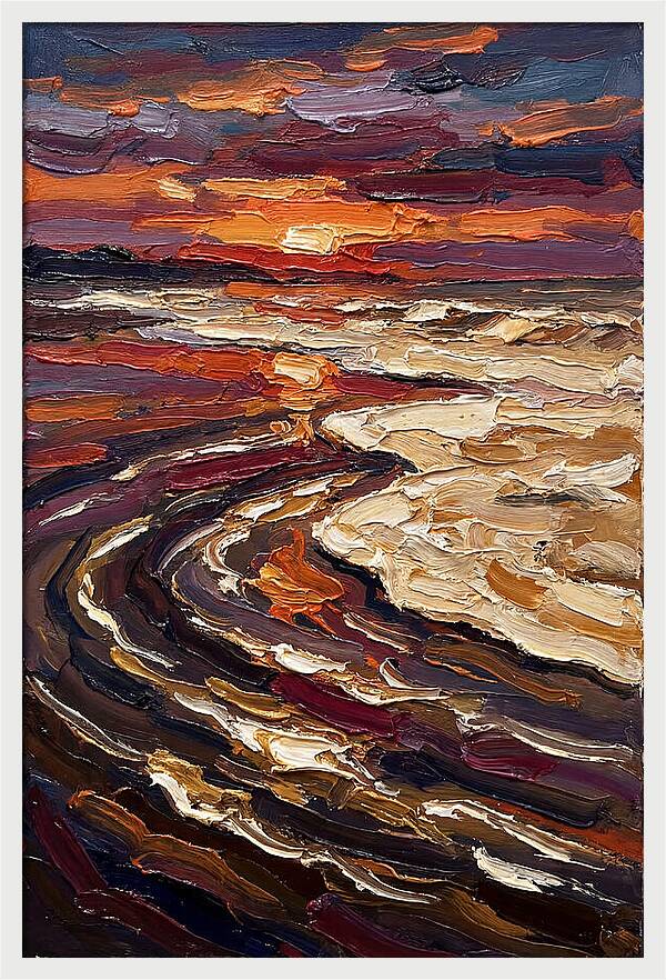 Beach Sunset Reflection