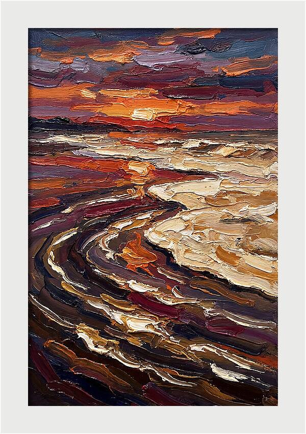 Beach Sunset Reflection