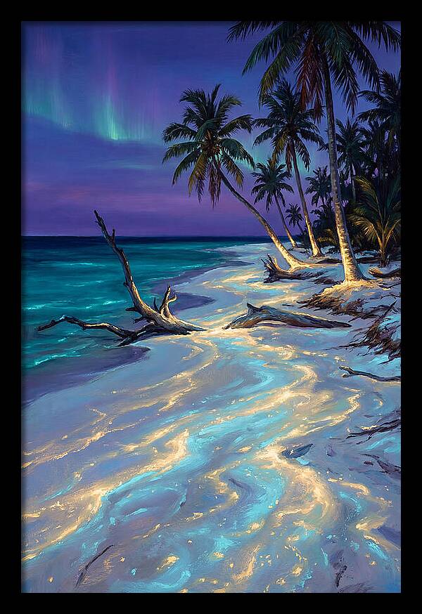 Beach Under Aurora