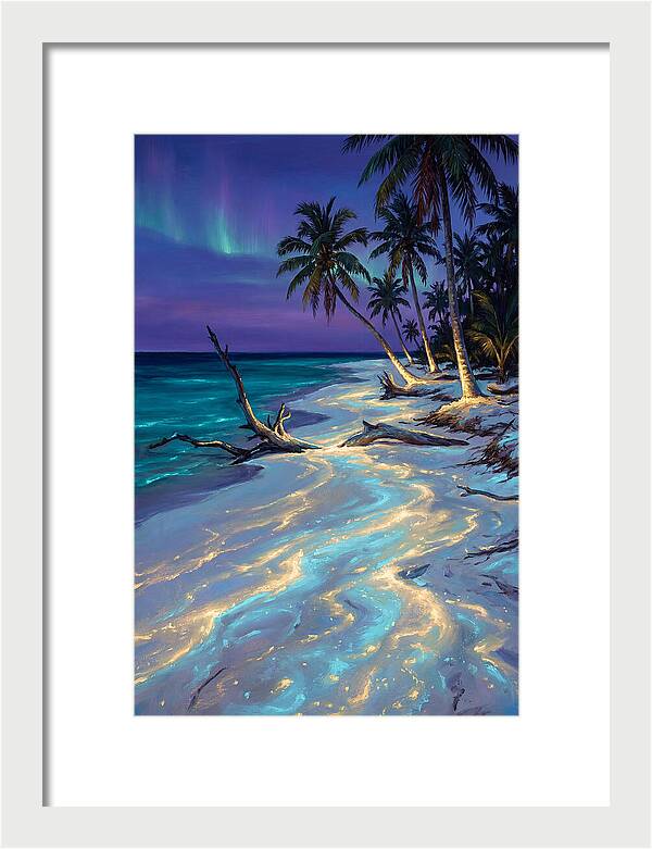 Beach Under Aurora