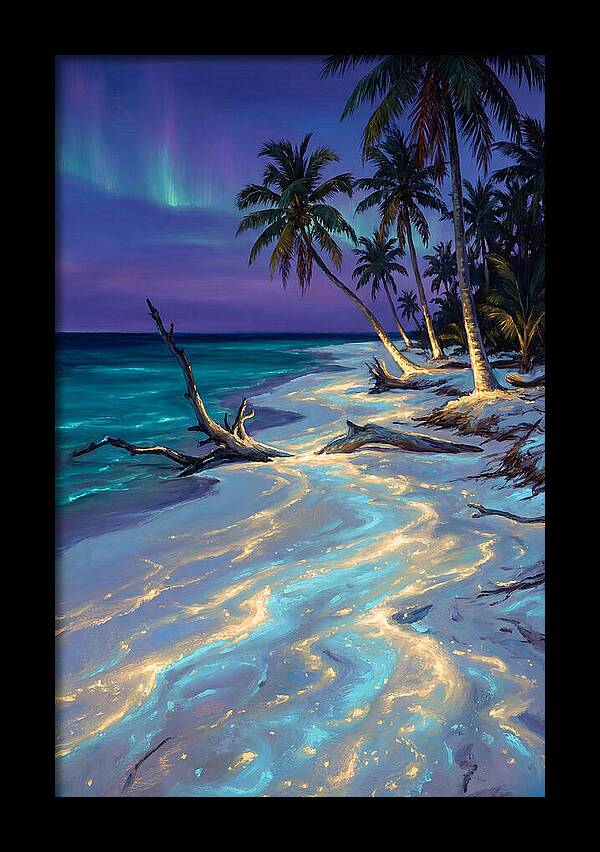 Beach Under Aurora