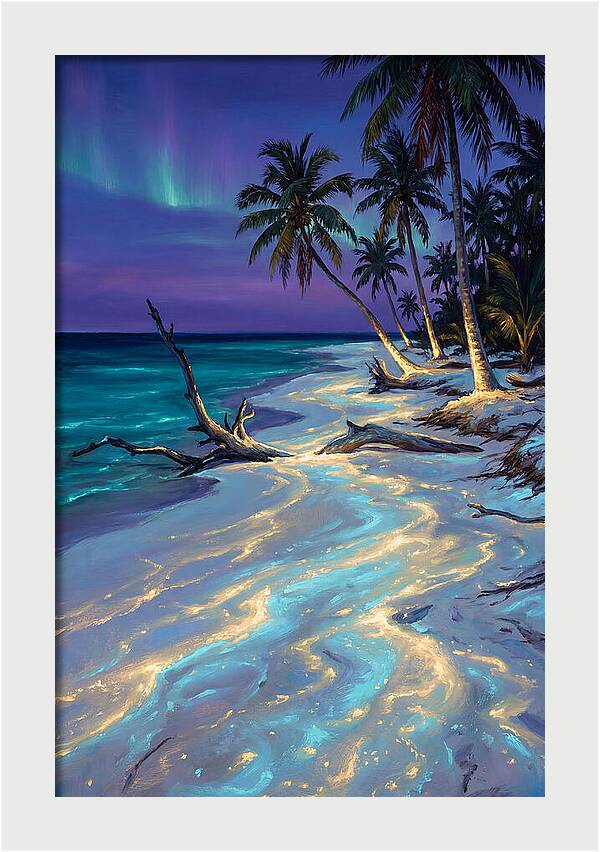 Beach Under Aurora