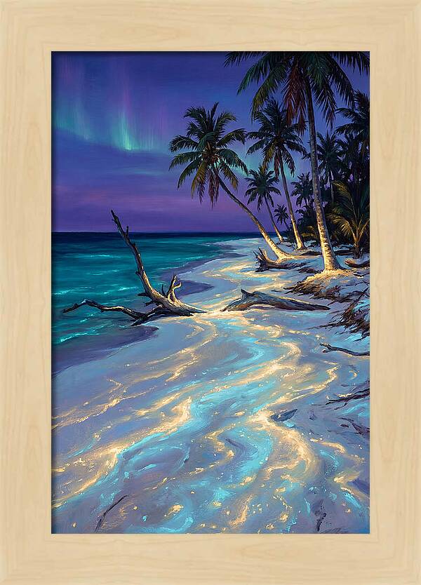 Beach Under Aurora