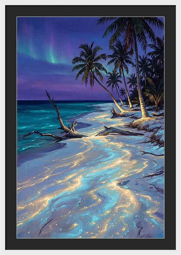 Beach Under Aurora