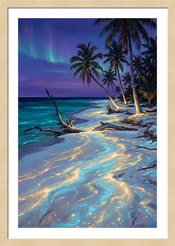 Beach Under Aurora