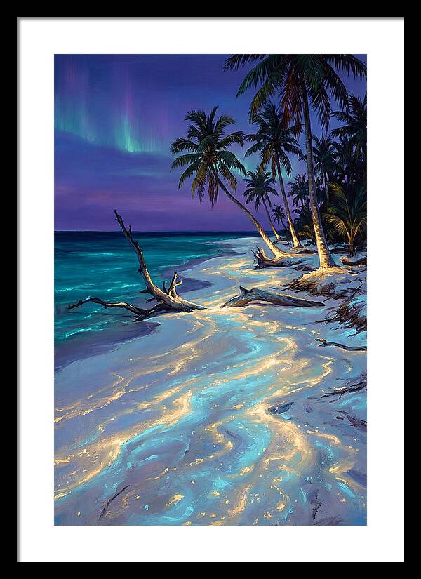 Beach Under Aurora