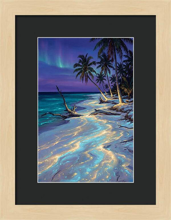 Beach Under Aurora