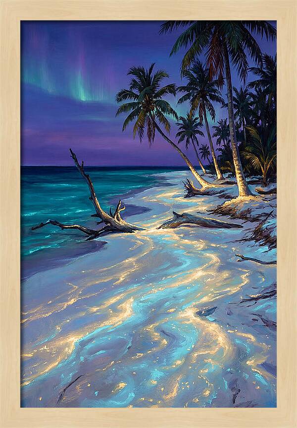 Beach Under Aurora