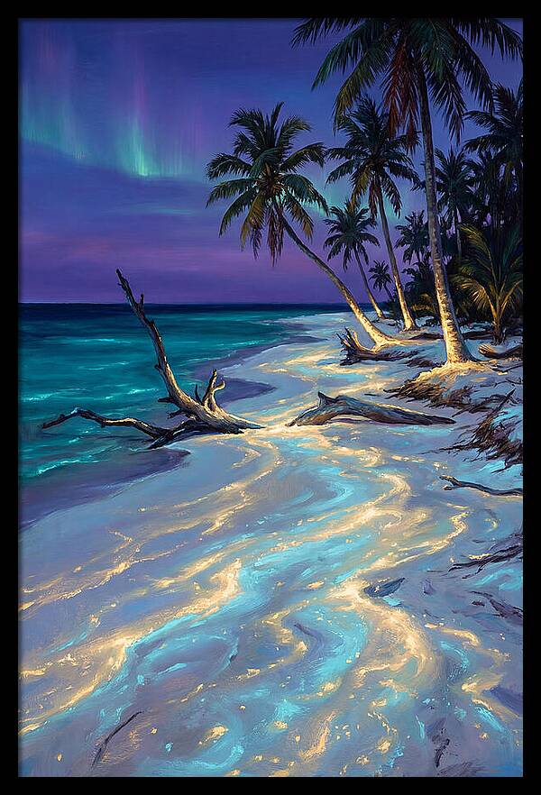 Beach Under Aurora