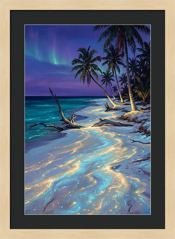 Beach Under Aurora