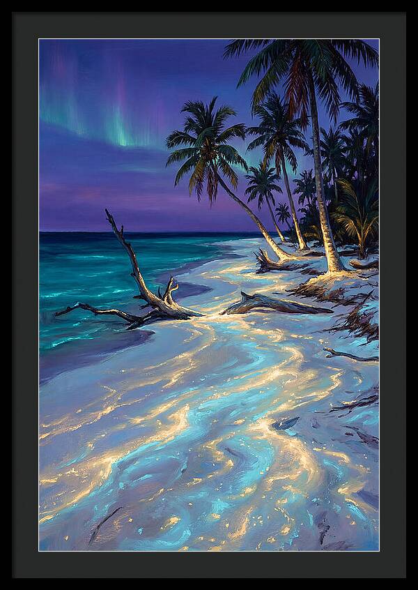 Beach Under Aurora