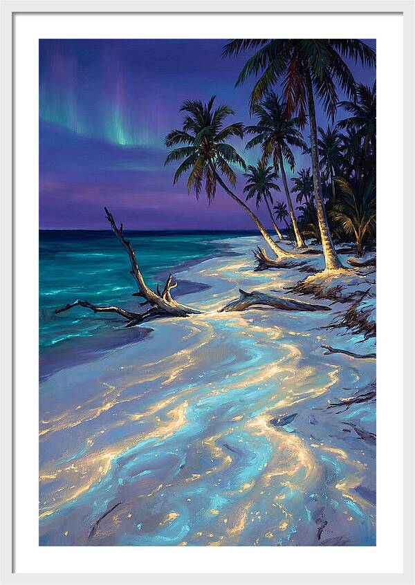 Beach Under Aurora