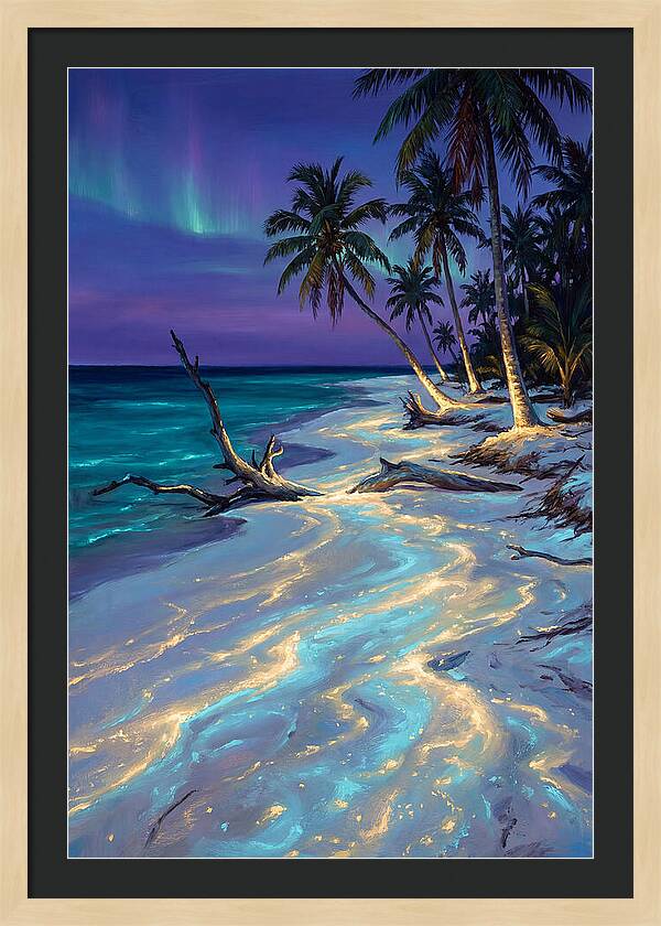 Beach Under Aurora