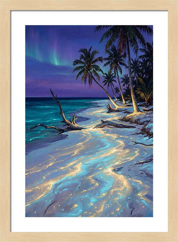 Beach Under Aurora
