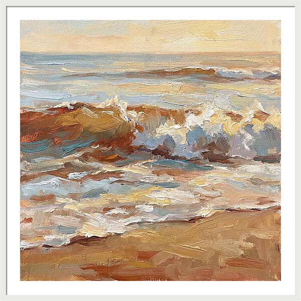 Beach Waves At Sunset