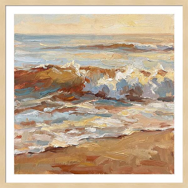 Beach Waves At Sunset