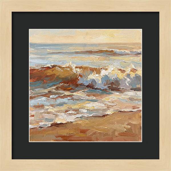 Beach Waves At Sunset