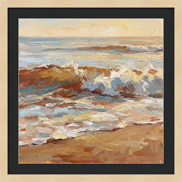Beach Waves At Sunset