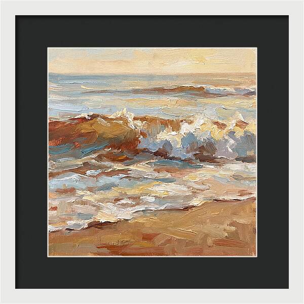 Beach Waves At Sunset