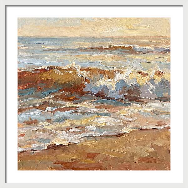 Beach Waves At Sunset