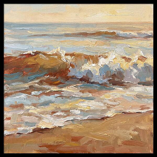 Beach Waves At Sunset