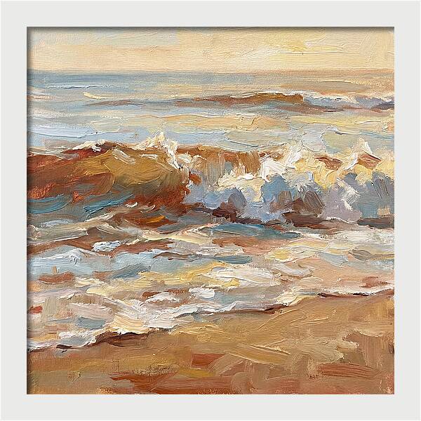 Beach Waves At Sunset