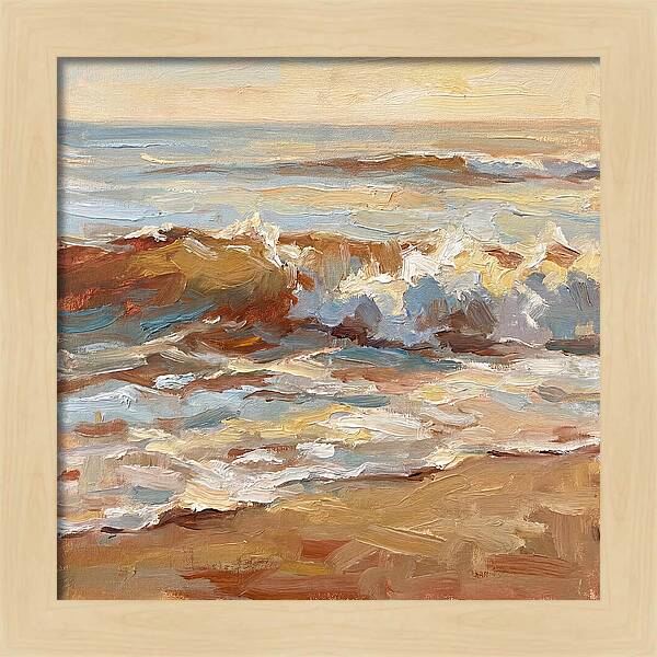 Beach Waves At Sunset