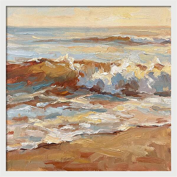 Beach Waves At Sunset