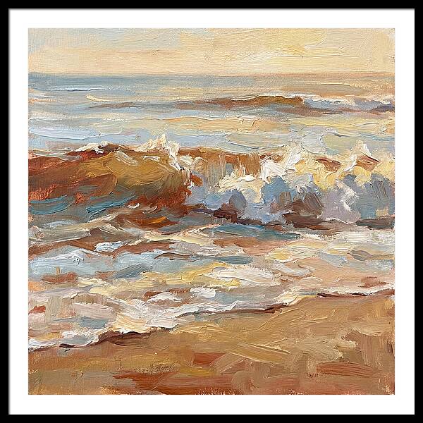 Beach Waves At Sunset